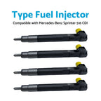 4X Fuel Injector for Mercedes-Benz (R00002D A6510704987 28342997)