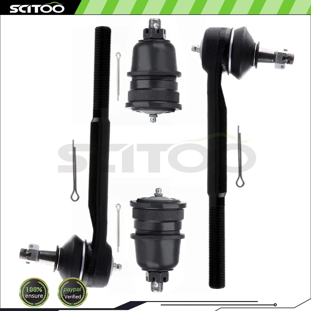 Set of 4 Front Tie Rod End Ball Joints for Chevrolet Camaro Pontiac Firebird (1982–1992)
