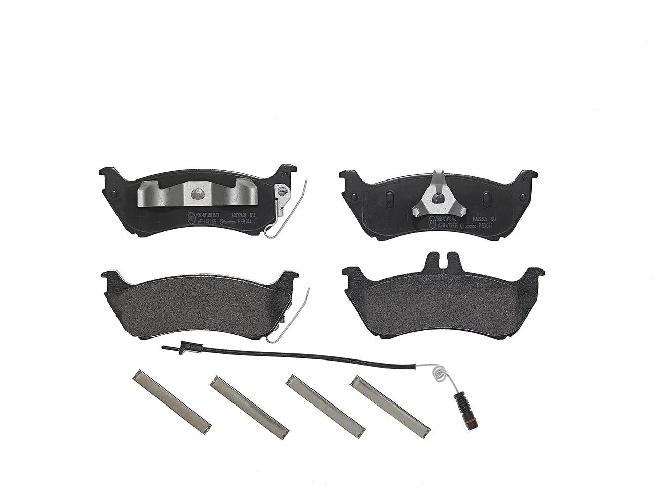 Set of 4 Brembo Rear Low Metallic Brake Pads for Mercedes W163 (1998–2005)