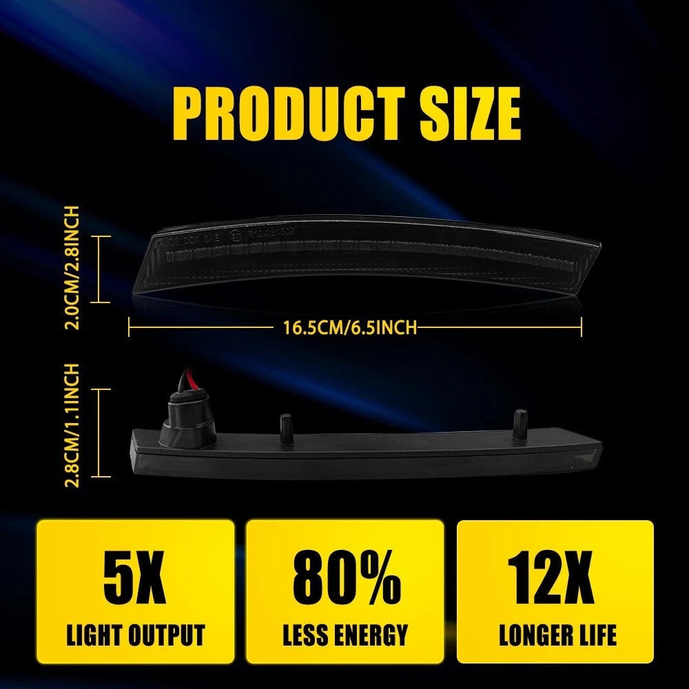 Set of 6 Smoke Lens LED Front Side Marker Lights for Mini Cooper (2002–2008)