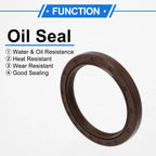 2X Oil Seal Rotary Shaft Seal FKM Rubber 48x62x7mm for Various Models
