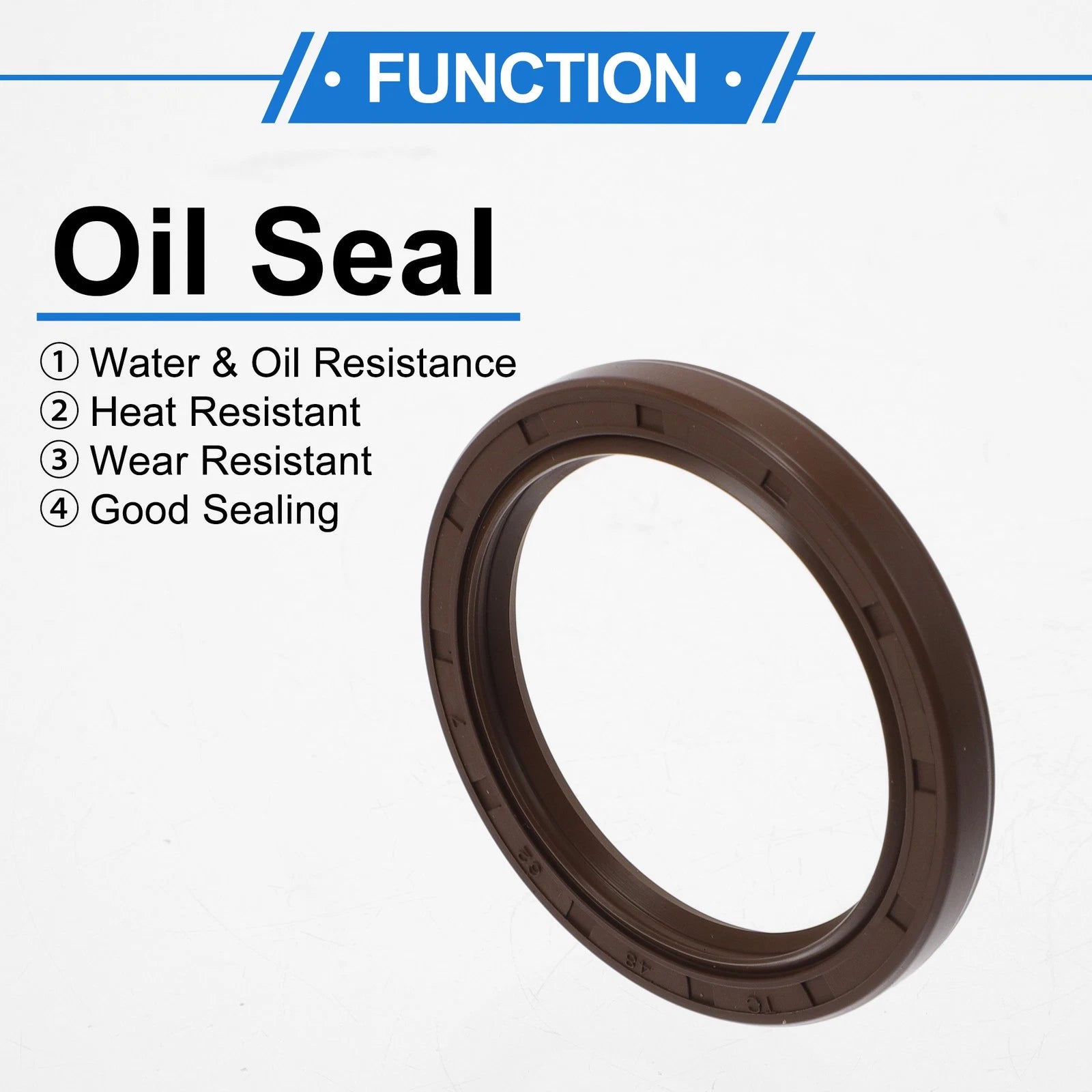 2X Oil Seal Rotary Shaft Seal FKM Rubber 48x62x7mm for Various Models