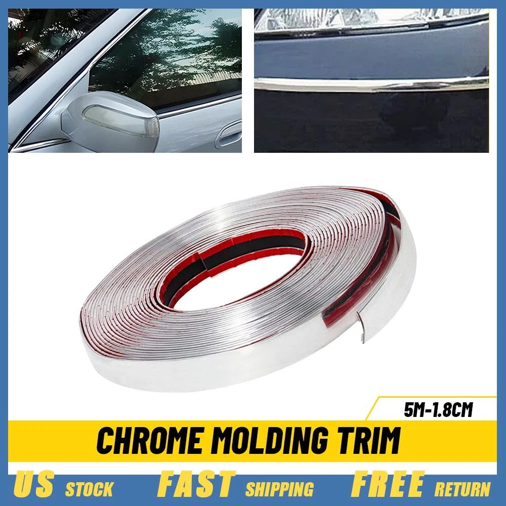 5M Chrome Door Window Guard Trim Protector for Various Vehicles
