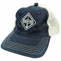 Navy Blue & Khaki Tan Twill Nylon Snapback Mesh Cap for International Trucks
