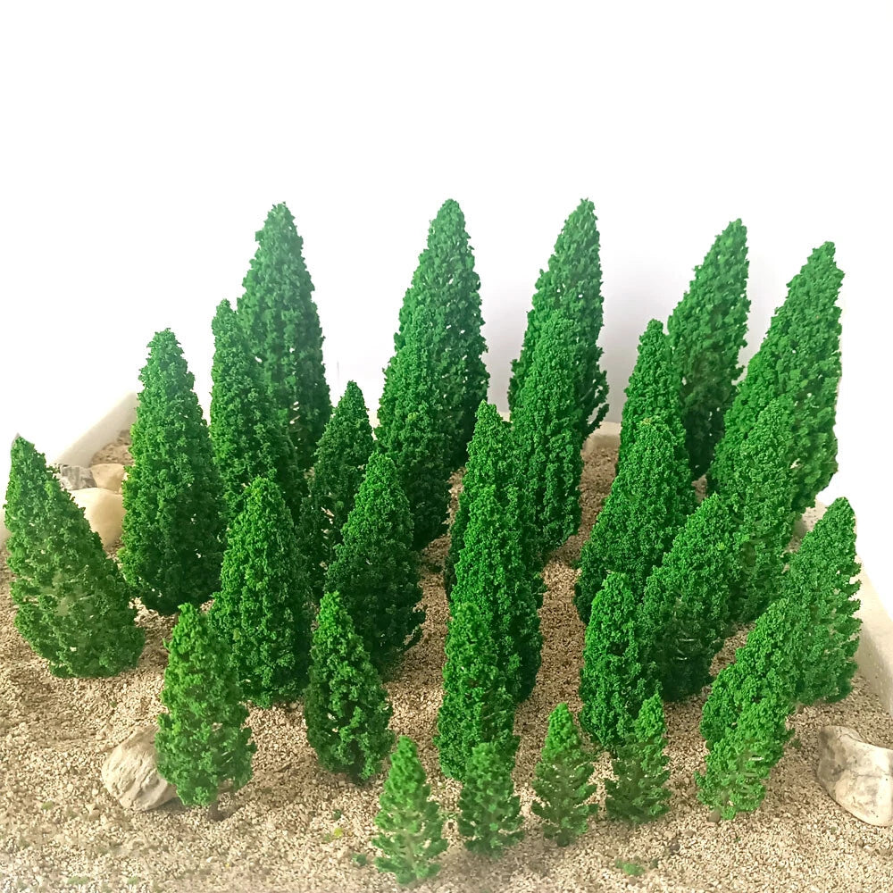 30Pcs Model Trees for Train Railroad Wargame Scenery Landscape
