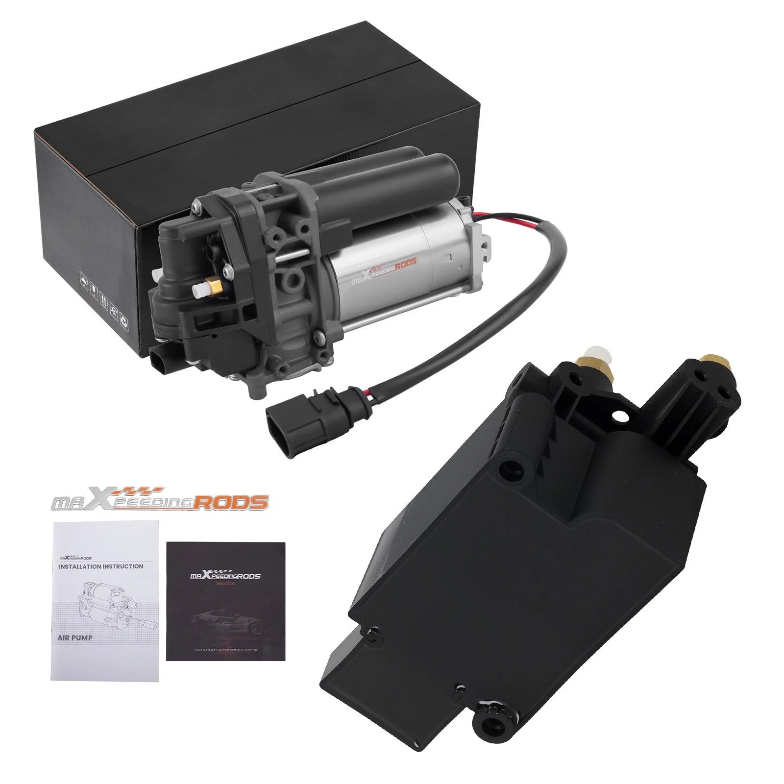 Air Ride Suspension Compressor Pump + Valve Block for Tesla Model S X (2016–2020)
