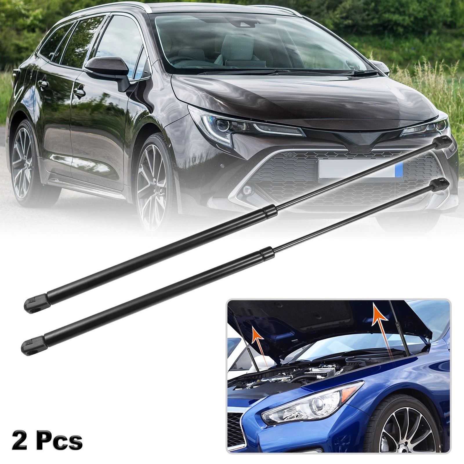 2 Pcs Front Hood Lift Supports Struts for Toyota Corolla E210 (2018–2020)