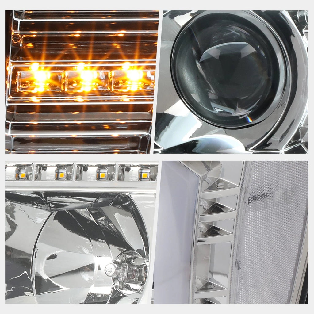 LED DRL Sequential Signal Projector Headlight for Sierra (2007–2014)