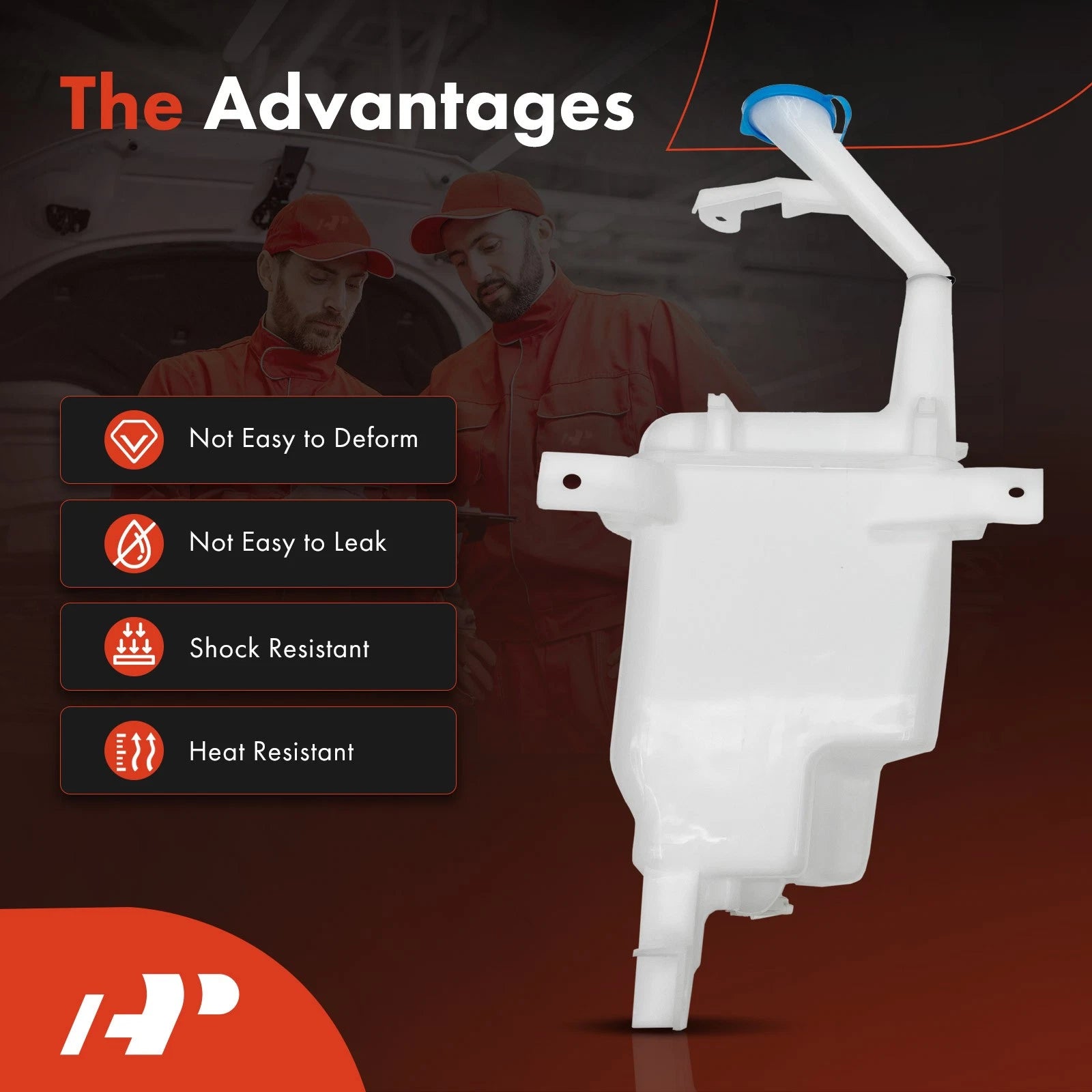Windshield Washer Reservoir Tank with Cap & Pump for Nissan Versa (2007–2019)