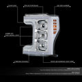 Chrome Amber Full LED Project Headlight Assembly for Ford F-250 F-350 (2017–2019)