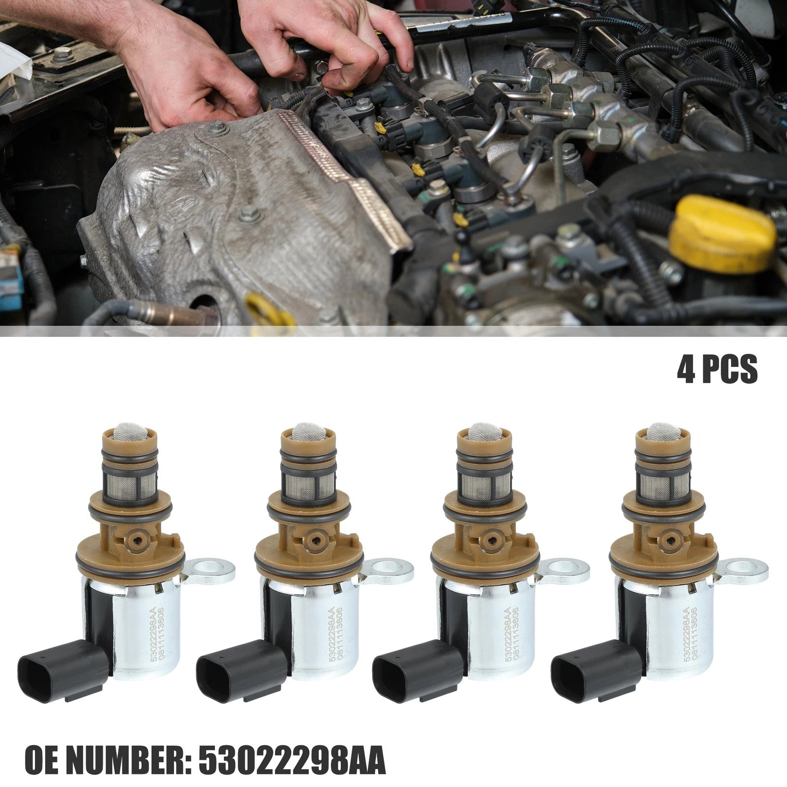 Set of 4 Multiple Displacement Solenoid for Dodge Ram (No. 53022298AA)