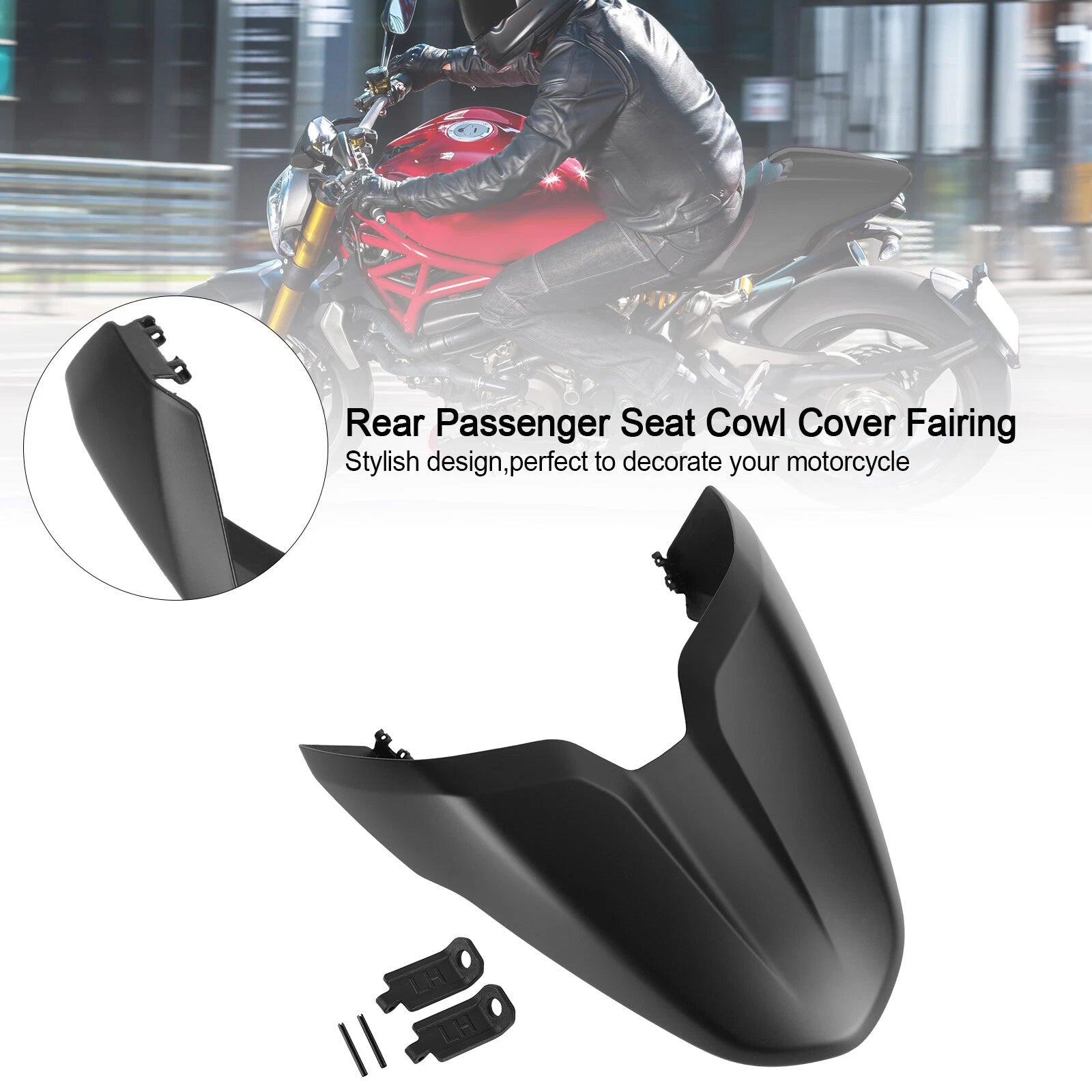 Rear Passenger Seat Cover Fairing for Ducati Monster 797 821 1200 (2017–2020)