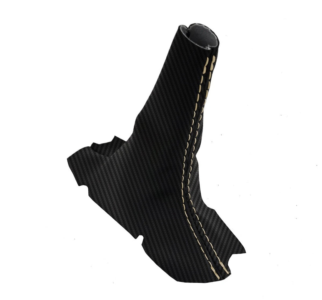 Automatic Shift Boot for Chevrolet Colorado (2015–2022) Carbon Fiber Beige Stitch