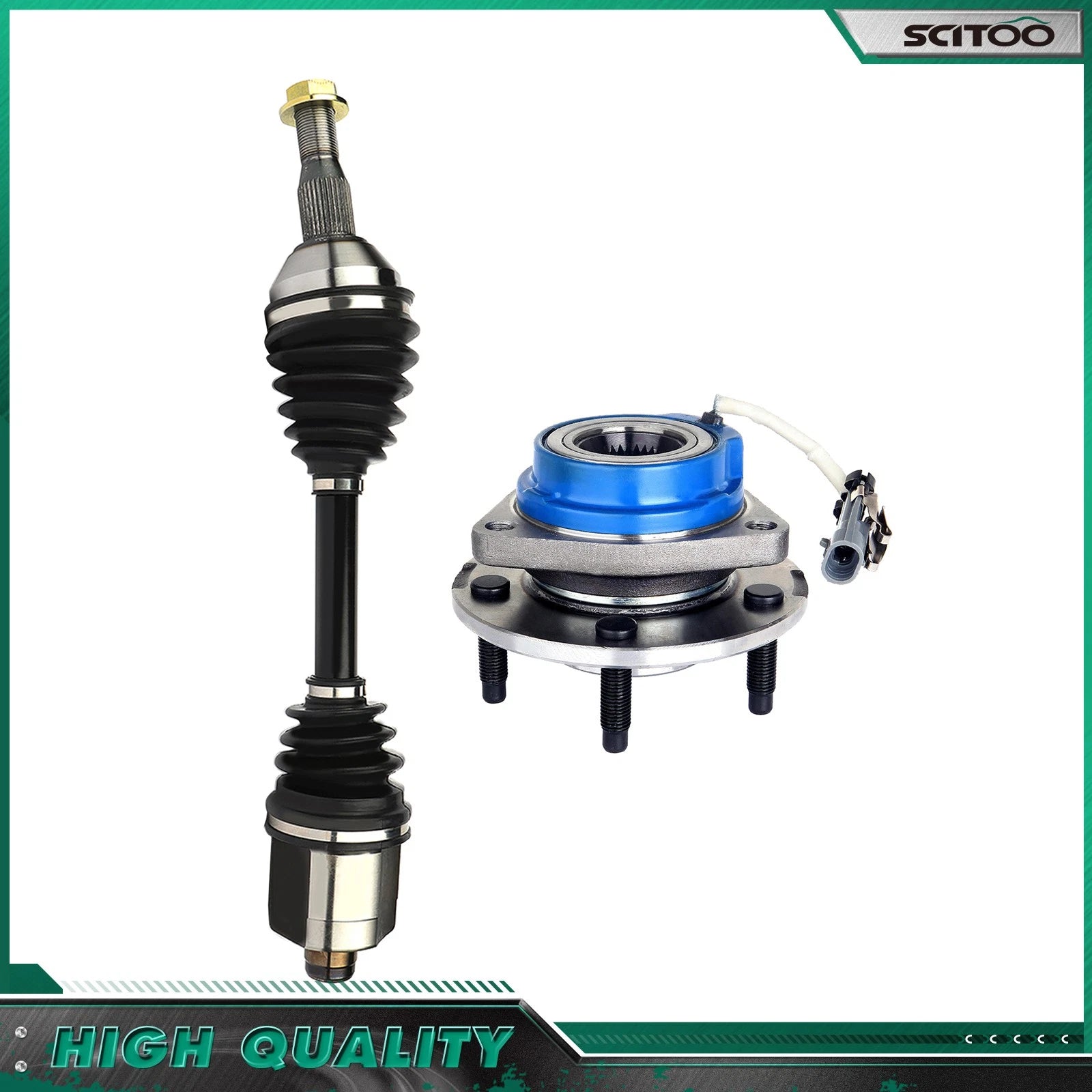 Front Right Wheel Hub Bearing & CV Axle Shaft for Pontiac Grand Prix (2004–2008)