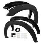Set of 4 Pocket Bolt Rivet Fender Flares for Dodge Ram 1500 (2009–2018)