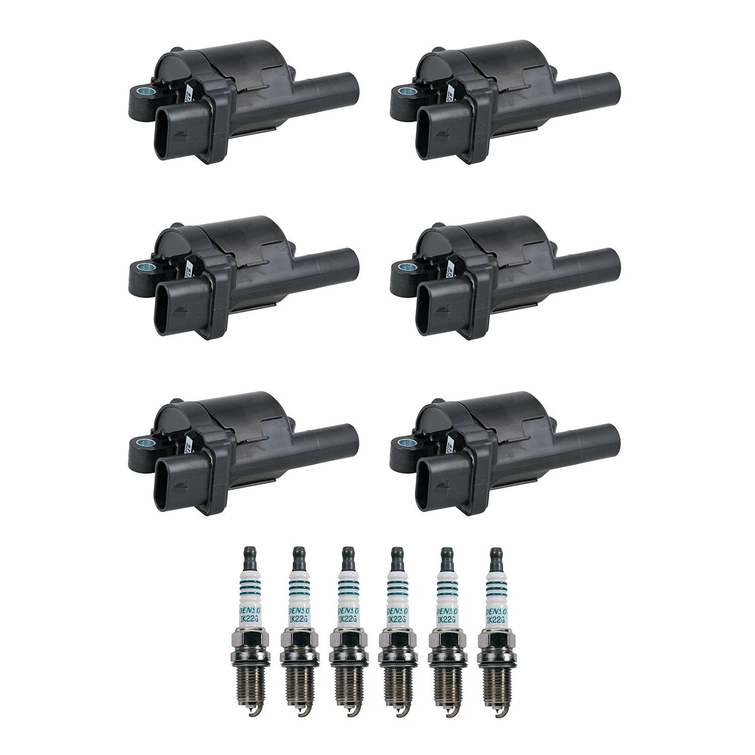 Set of 6 Ignition Coils & Iridium Spark Plugs for Silverado 1500 (2014–2018)