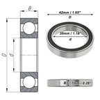1 Pc Deep Groove Ball Bearing P5 for Scooter Skateboard (30x42x7mm)