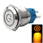 16mm Stainless Steel Push Button Switch with Power LED for Universal Use