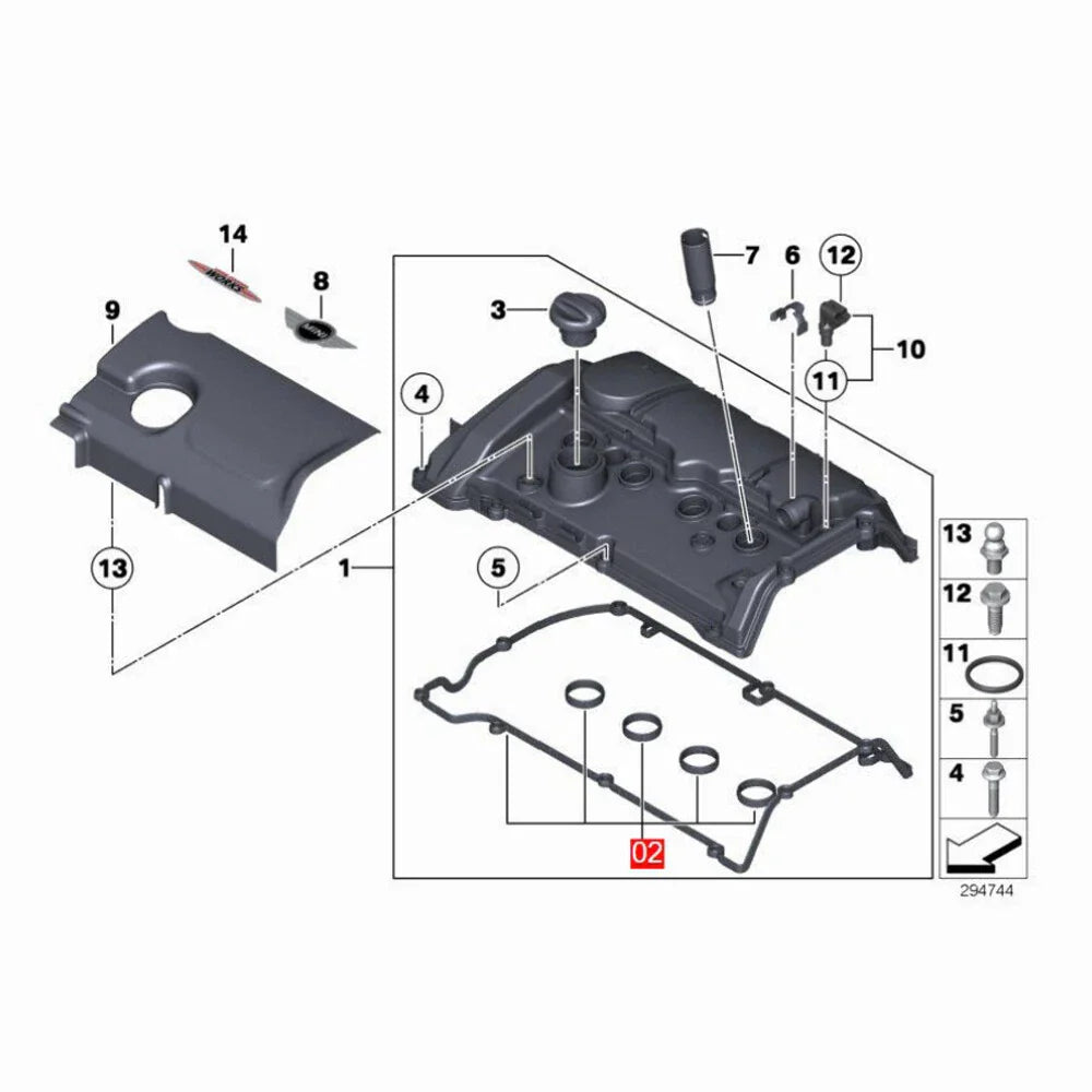 Valve Cover Gasket Set for Mini Cooper R56 R57 R58 R60 R61 (2007-2015)