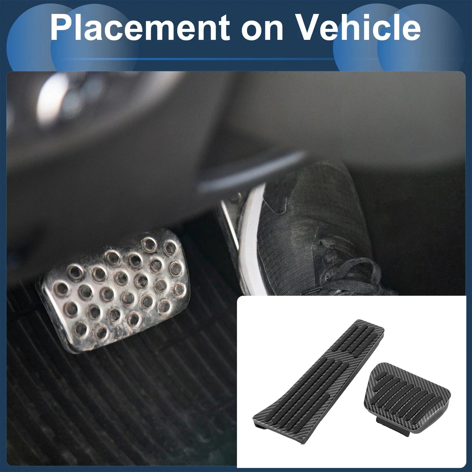 Set Foot Accelerator Pedal Covers for BMW 3 Black Carbon Fiber