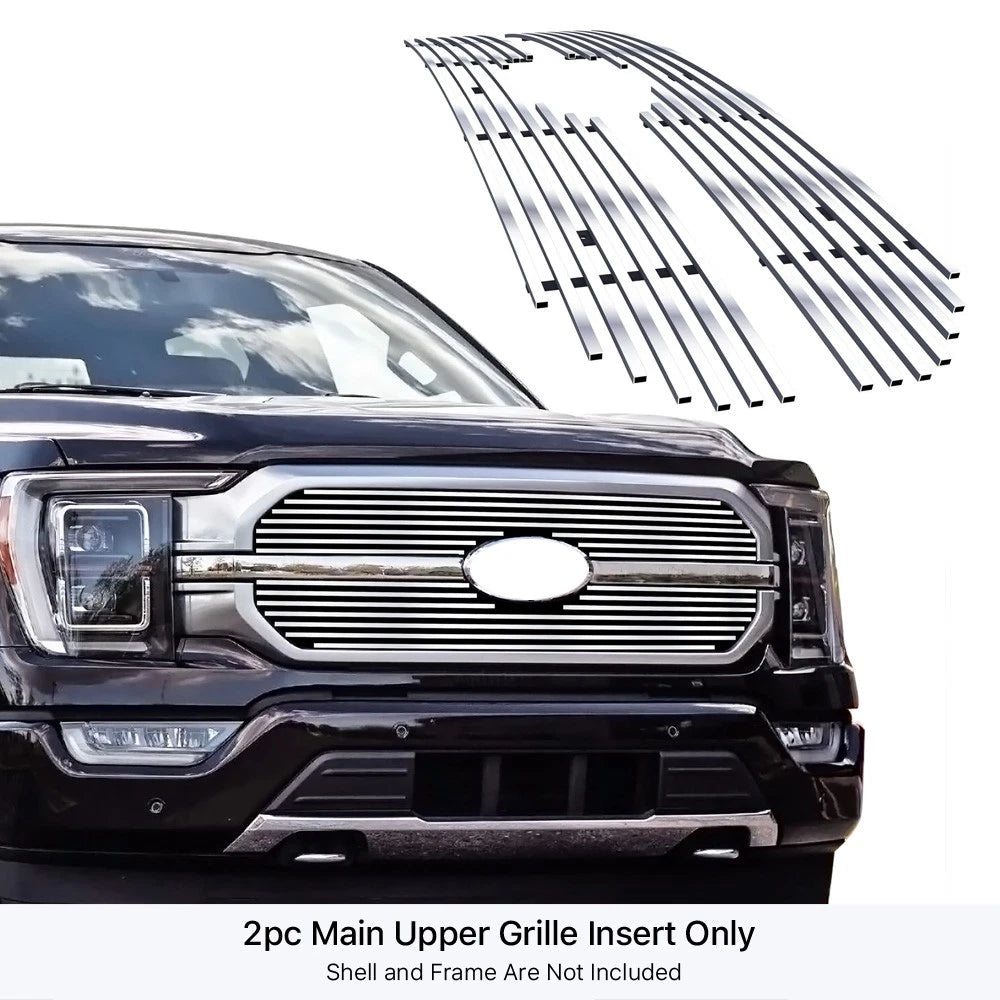 Stainless Chrome Billet Grille Insert for Ford F-150 King Ranch (2021-2023)
