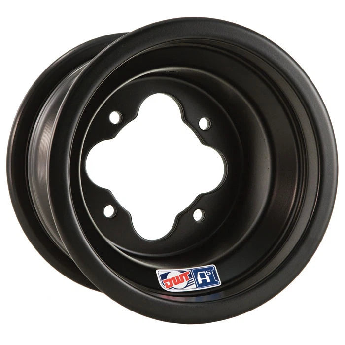 DWT Black A5 Rolled Lip ATV Rear Wheel 8" 8x6 4/110 for Suzuki LT-R450 LTZ400 (2006–2009)