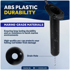 Set of 4 Fishing Rod Holders for Boat – Oval Flange & PVC Cap