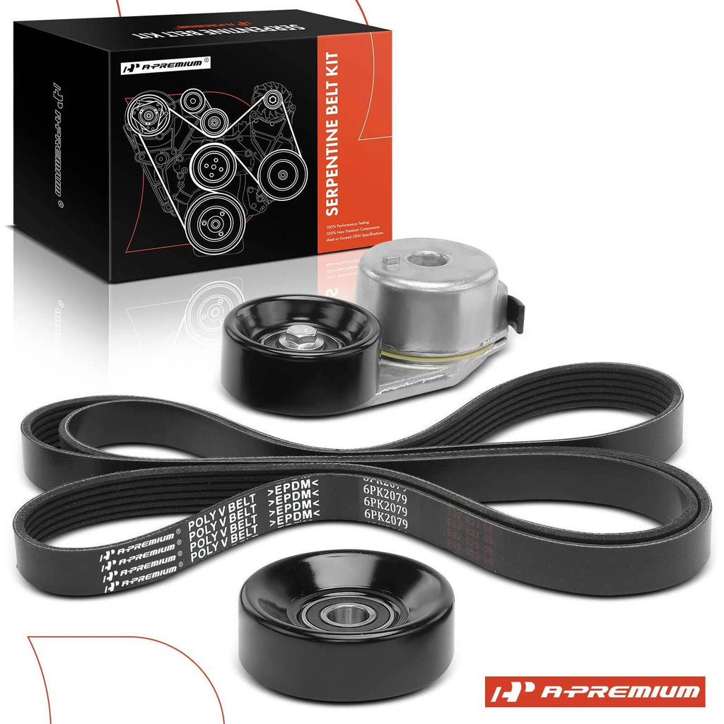 3X Serpentine Belt Drive Component Kit for Ford Ranger (1998–2001)