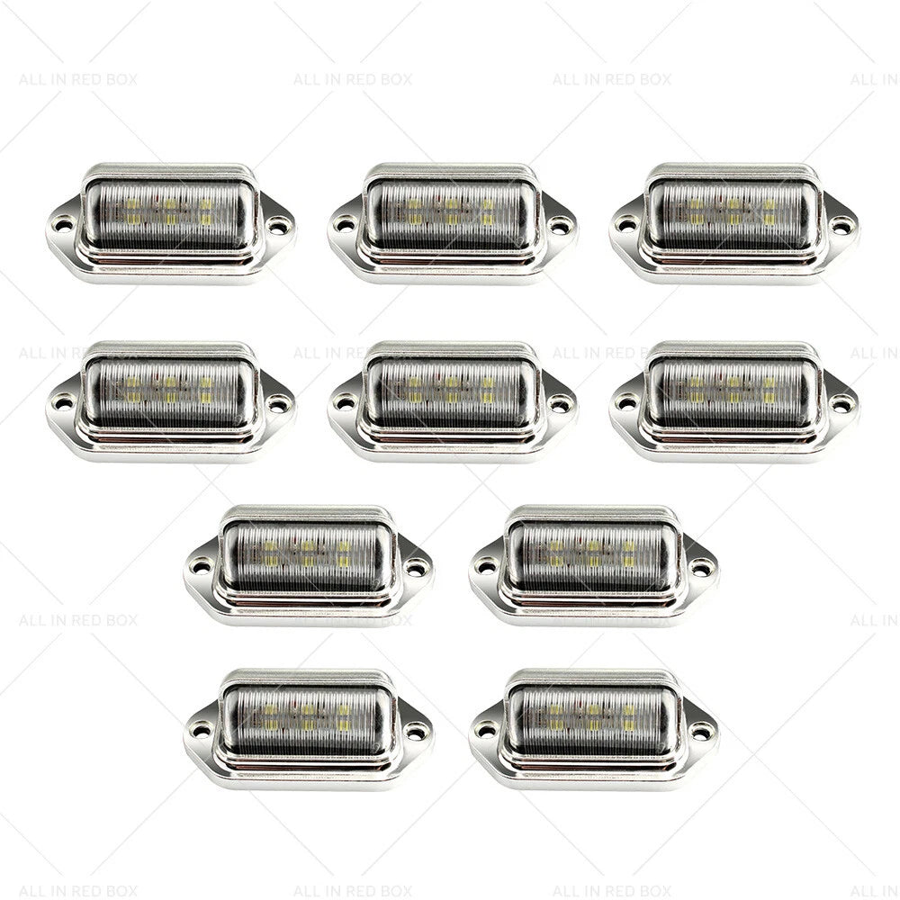 6 LED License Plate Light Lamps for Truck SUV Trailer (12V/24V)