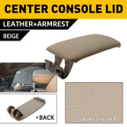 Leather Front Center Console Armrest Lid Cover for Audi A3 8P (2003–2012) Beige