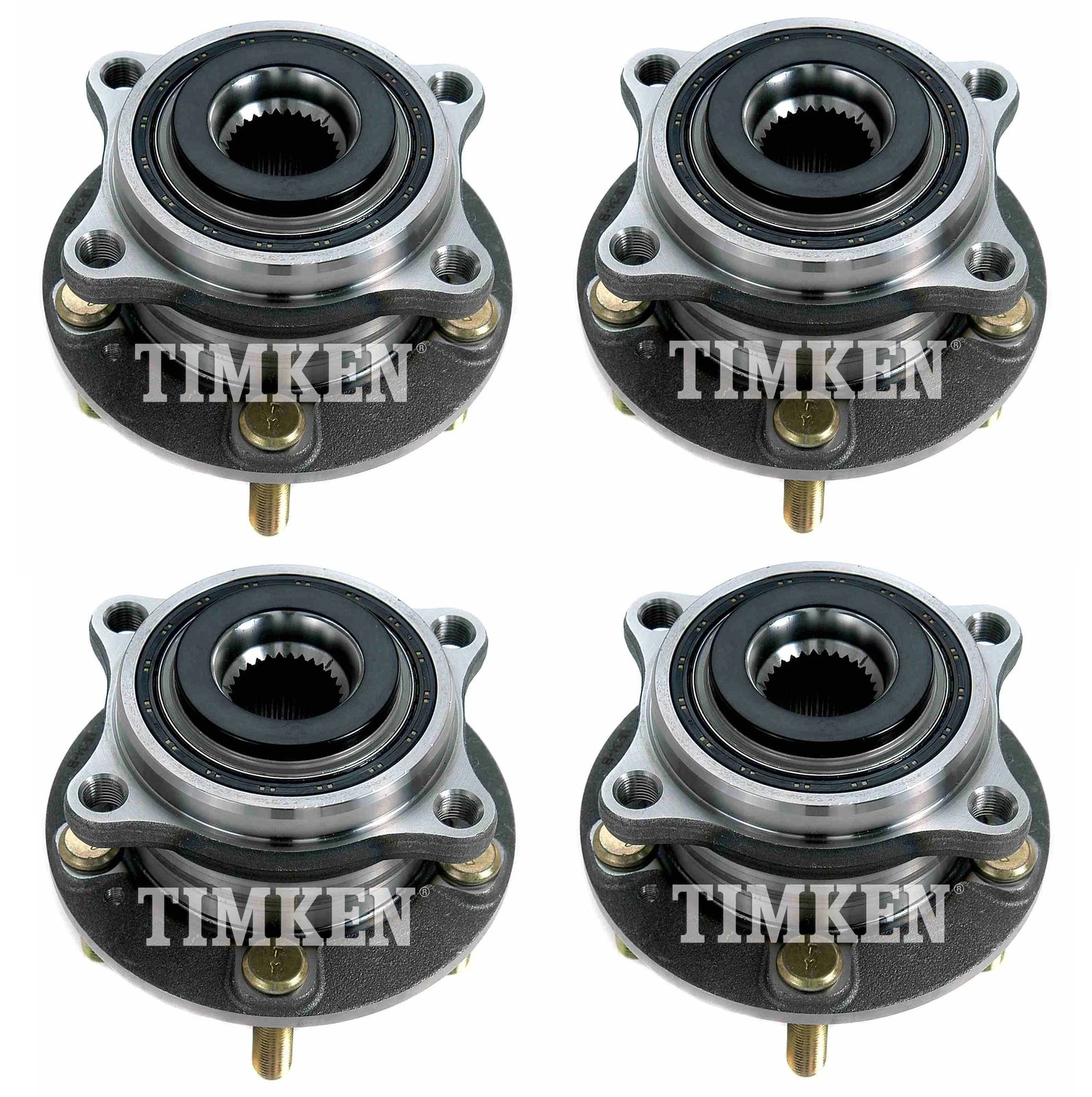 Front and Rear Wheel Bearing & Hub Assembly Kit for Santa Fe Sorento (2013–2019)