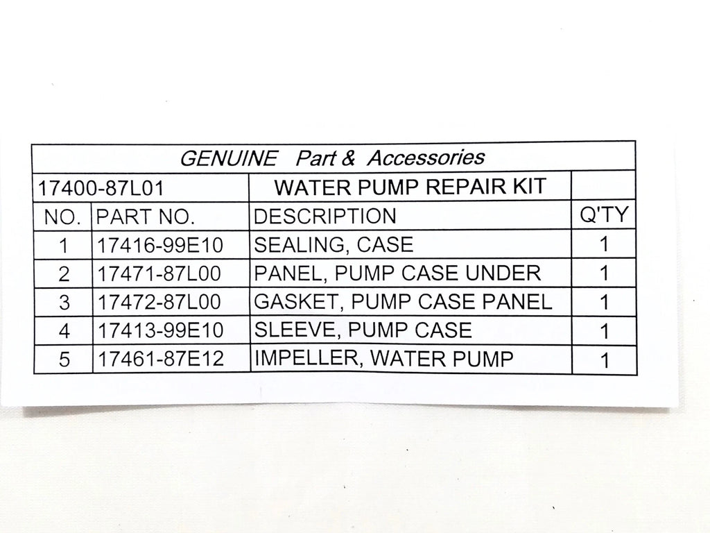 Water Pump Kit for Suzuki DF70-DF80-DF90 (17400-87L00)