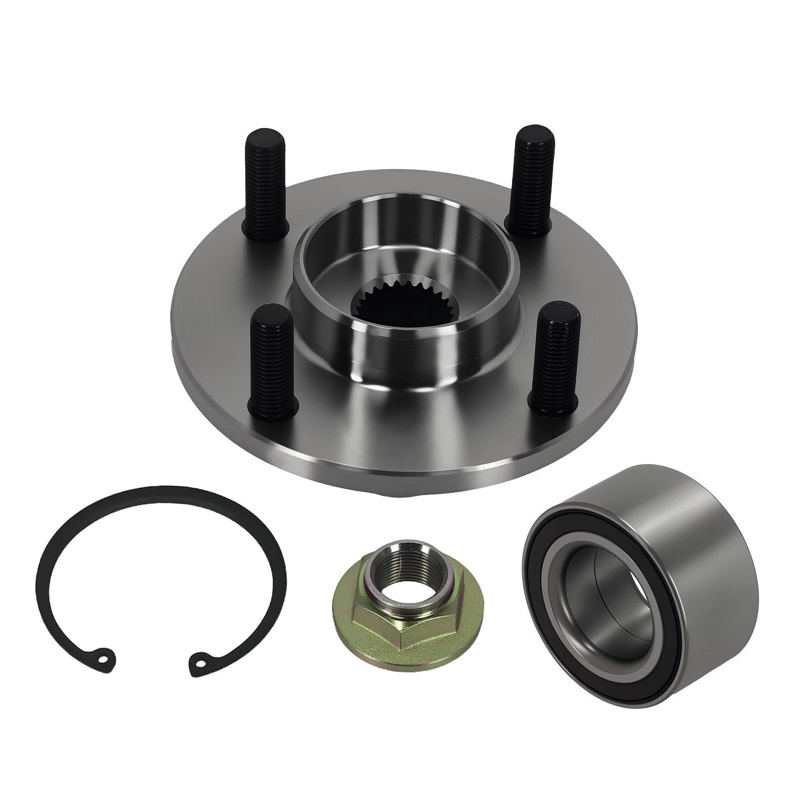 Set of 4 Bolt Front Wheel Bearing Assembly for Ford Focus (2000-2011)