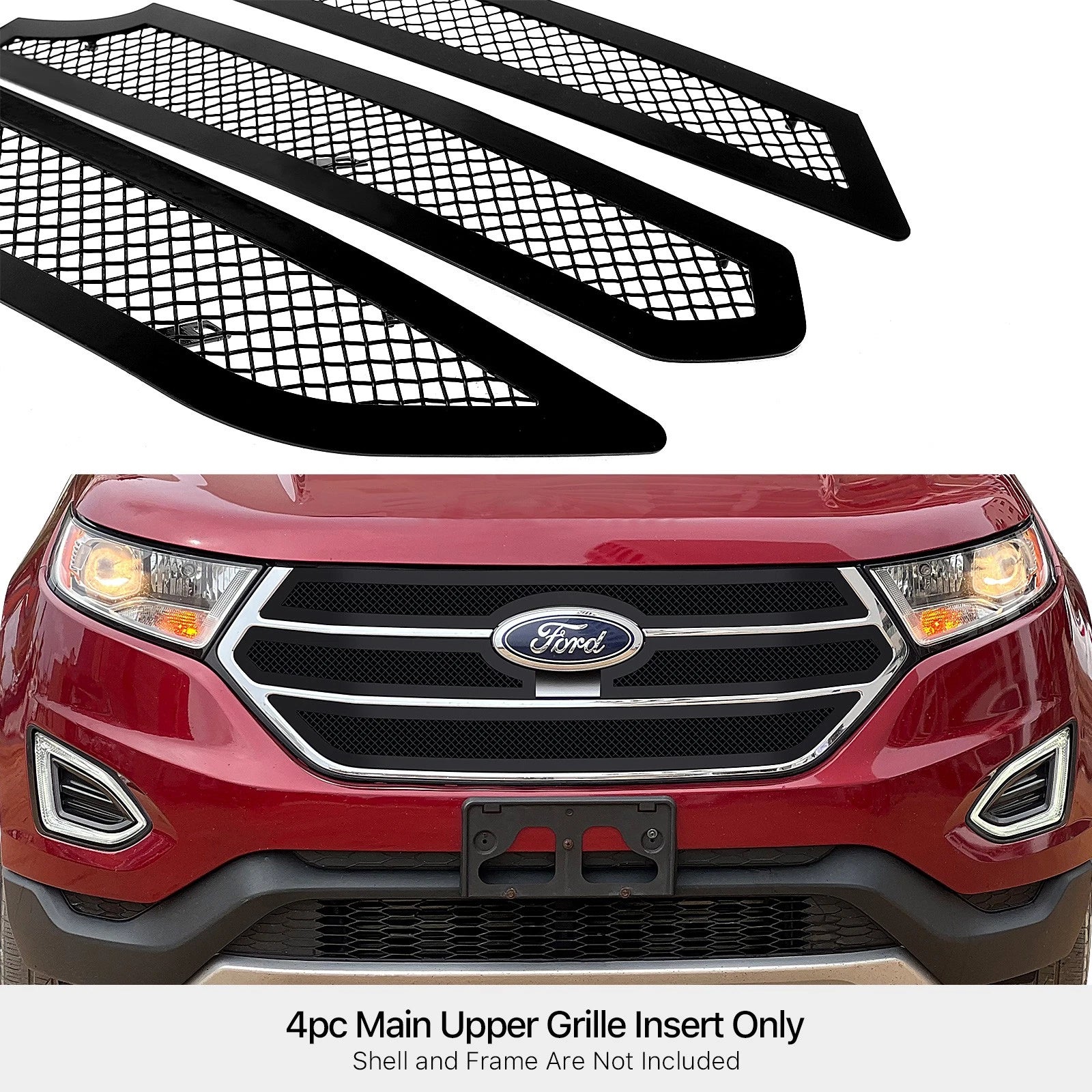 Stainless Steel Black Mesh Grille Insert for Ford Edge (2015-2018)
