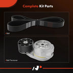 2X Serpentine Belt Drive Component Kit for Ford F-650, F-750 (2011–2013)