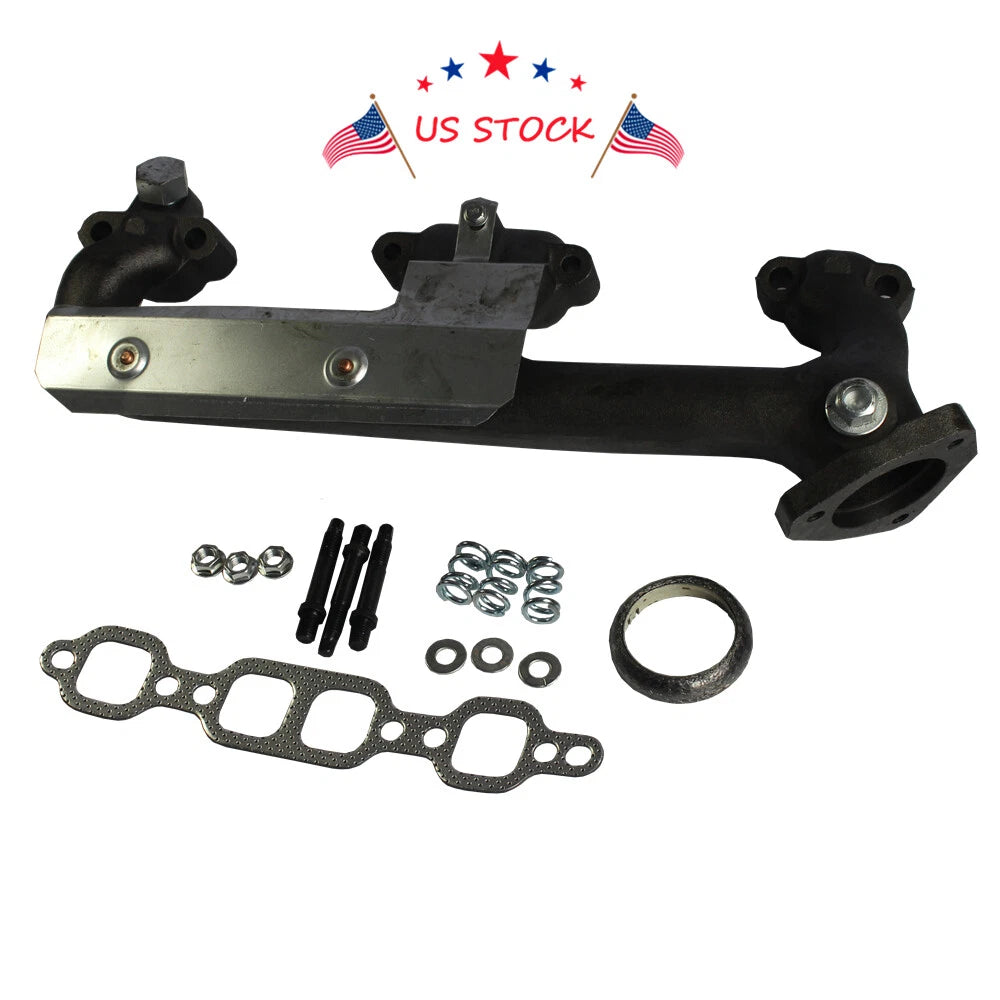 Left Exhaust Manifold with Heat Shield for GMC Chevrolet Pickup