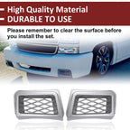 Set of 2 Bumper Air Duct Grille Covers for Chevy Silverado 1500 (2003-2007)