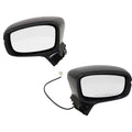 Set of 2 Power Mirrors for Honda Odyssey (2018–2022) Manual Fold Textured Black