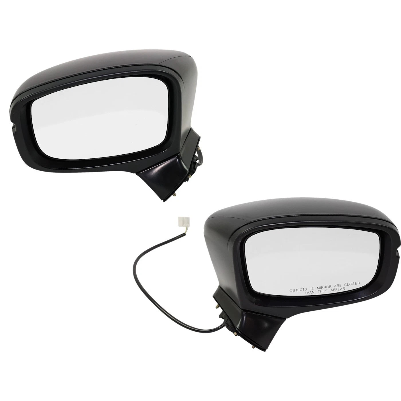 Set of 2 Power Mirrors for Honda Odyssey (2018–2022) Manual Fold Textured Black