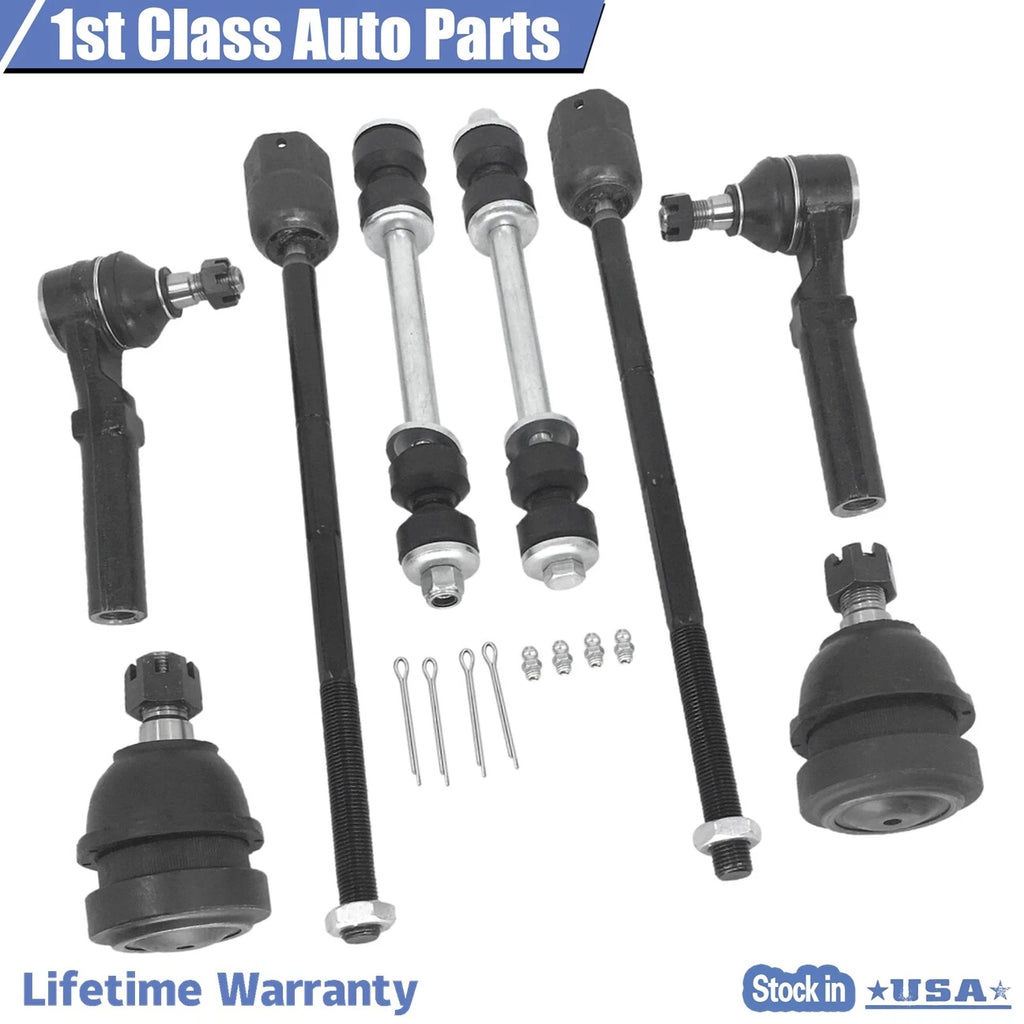 Set of 8 Front Suspension Tie Rod Ends Sway Bar Kit for Ford Mustang (1994–2004)