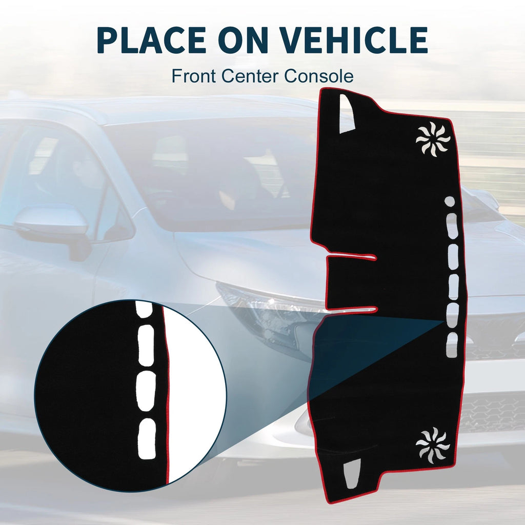 Dashboard Cover Mat for Toyota GR Corolla GZ (2022–2024) Black Red