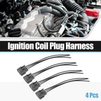 Set of 4 Ignition Coil Connectors for Nissan Frontier Titan (2005–2017)