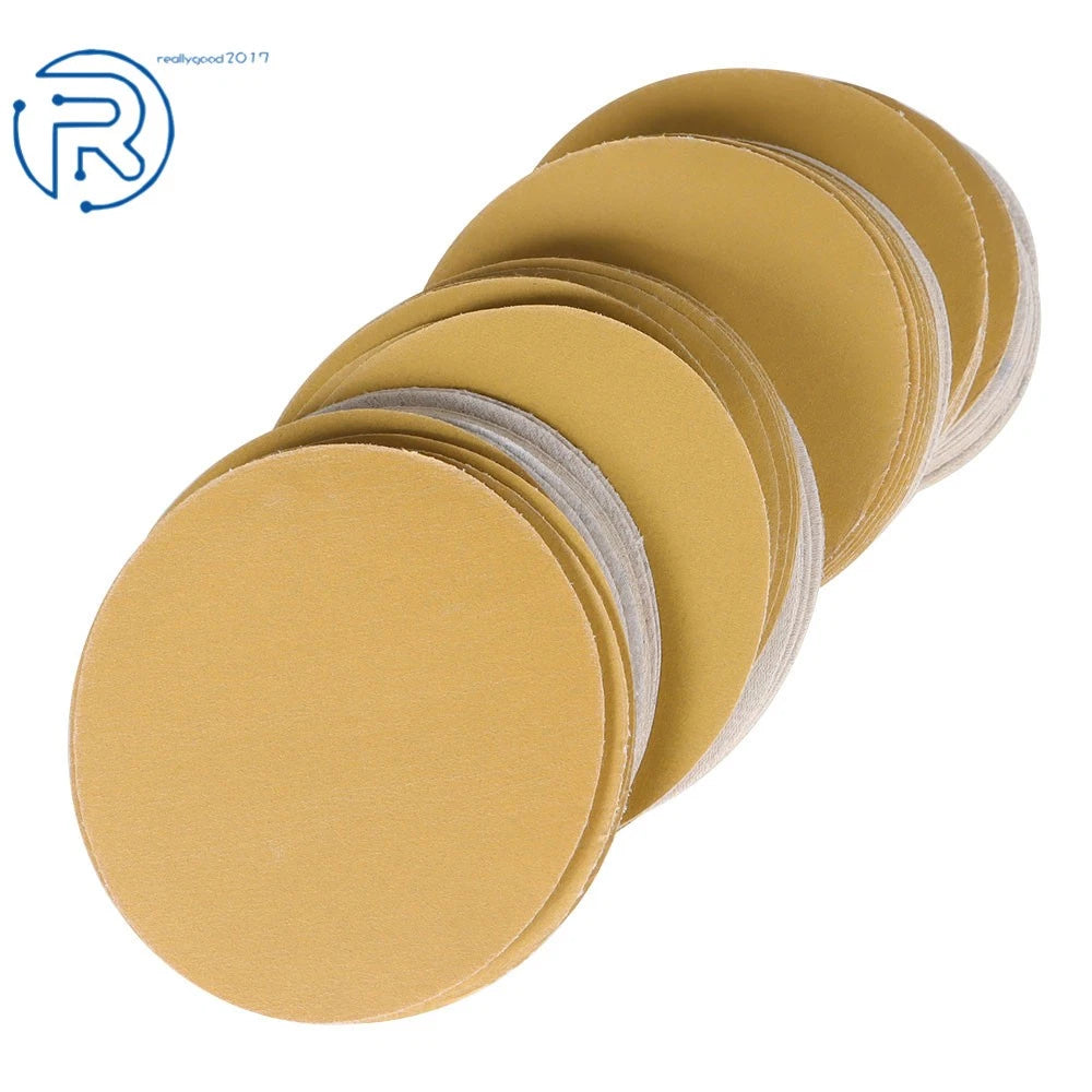 100Pcs 5" Hook Loop Sanding Discs Grit 60-320 for Automotive Use