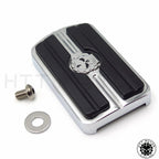 Chrome Skull Rear Brake Pedal Cover for Harley Softail Dyna Electra Glide