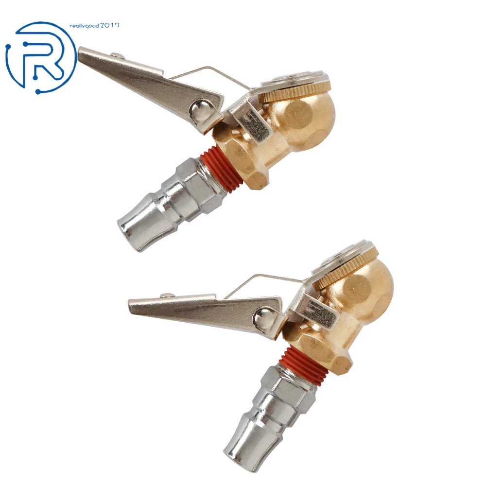 2X Locking Air Chuck Tire Valve Stem 1/4" FNPT for Universal Use