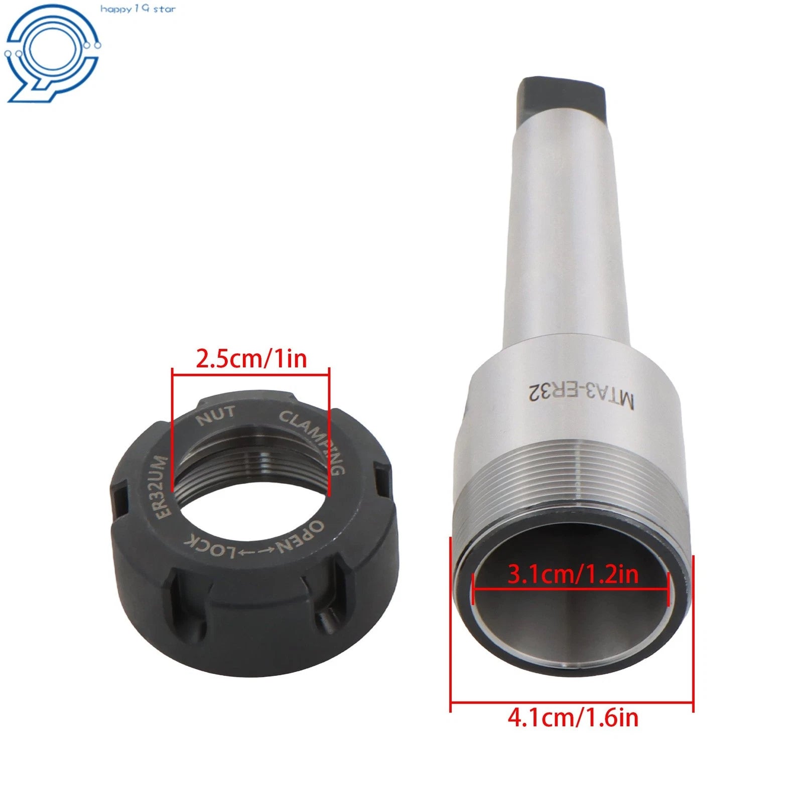 MT3 ER32 Milling Chuck for CNC Machines (Precision Tool Holder)