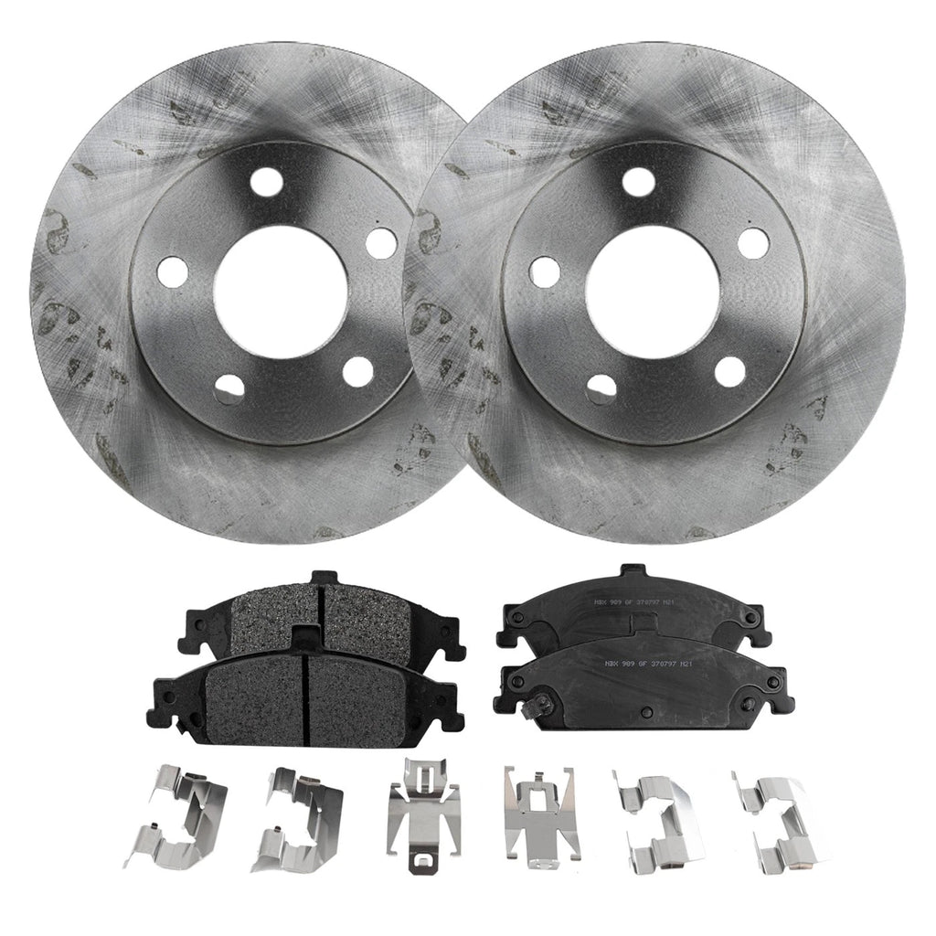 Front Brake Disc Rotor and Pad Kit for Pontiac Grand Am, Chevrolet Malibu