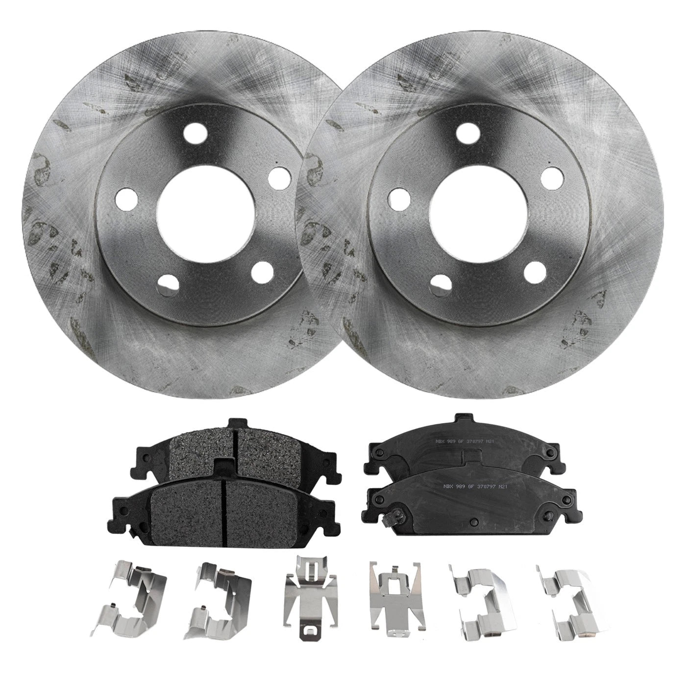 Front Brake Disc Rotor and Pad Kit for Pontiac Grand Am, Chevrolet Malibu