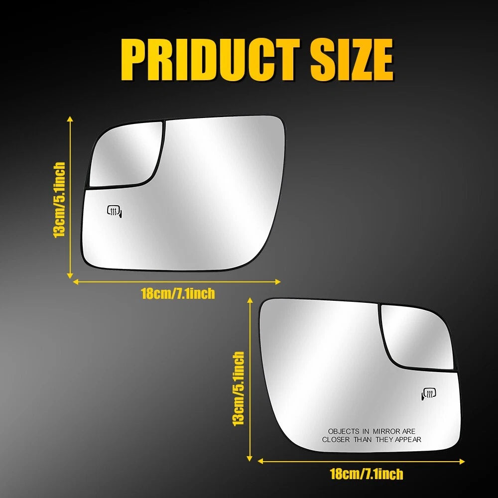 Heated Side Mirror Glass Set for Ford Explorer (2011–2019)