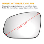 Left Side Heated White Mirror Glass for Toyota Hilux RAV4 